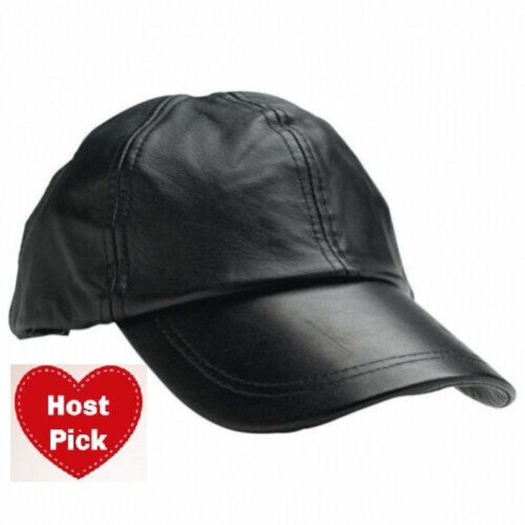 Genuine Leather Baseball Cap adjustable backstrap - Picture 1 of 2